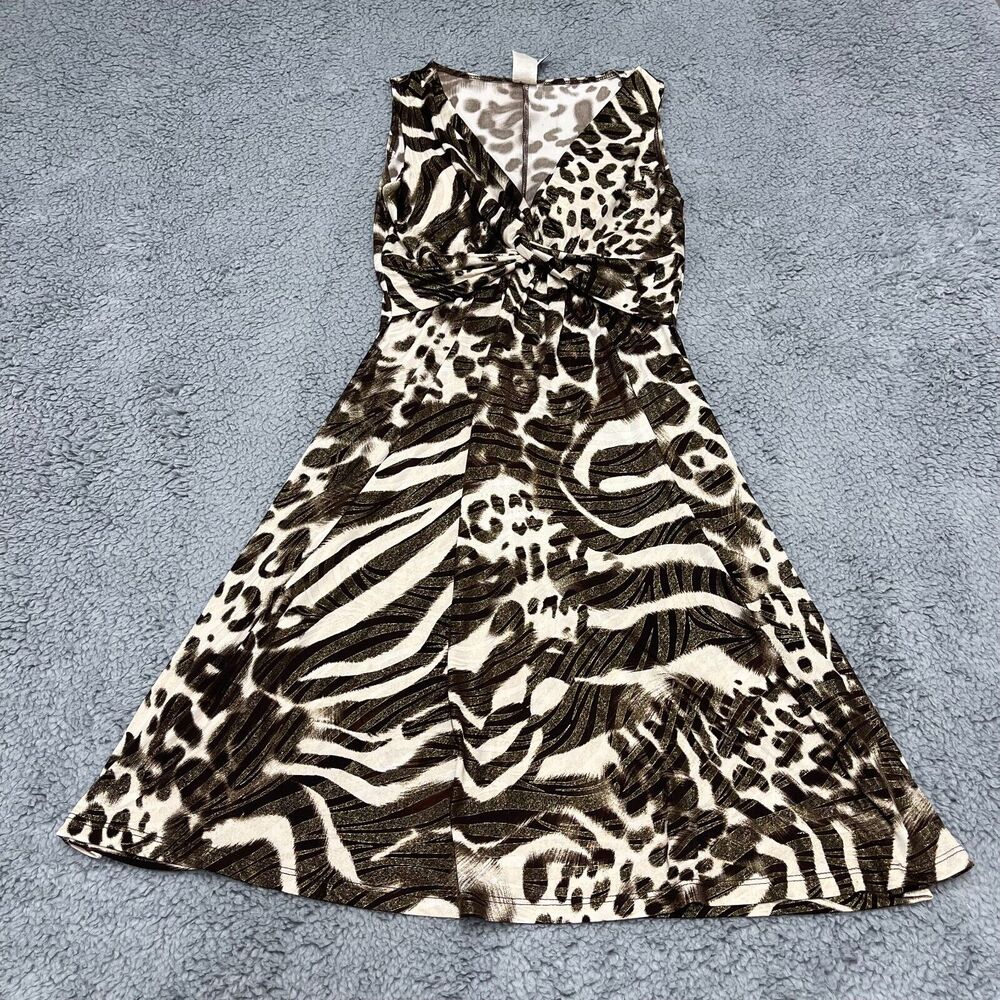 Cookies Hawaii Dress Womens Small Leopard Print Sleeveless